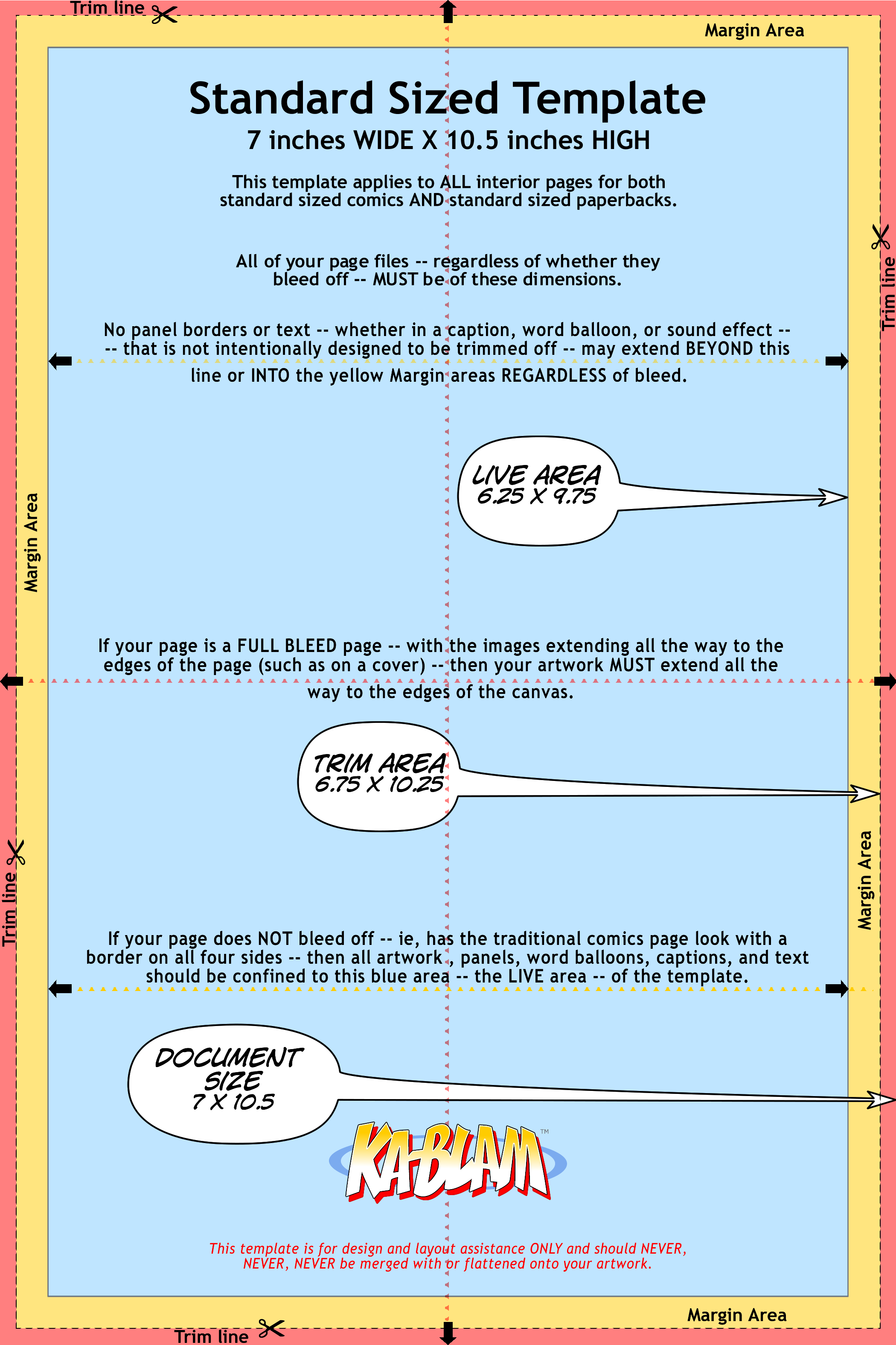 Standard Sized Page Template Ka Blam Digital Printing